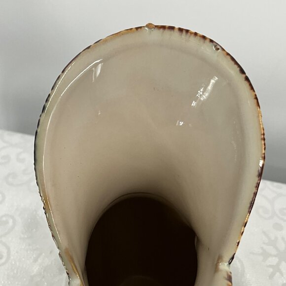 Abstract Green & Cream Ceramic Vase - Picture 8 of 9